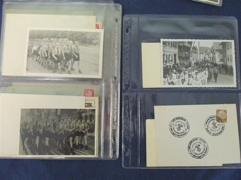 Covers and Cards, Germany Hitler Youth Topical, 40 Items (Est $500-750)