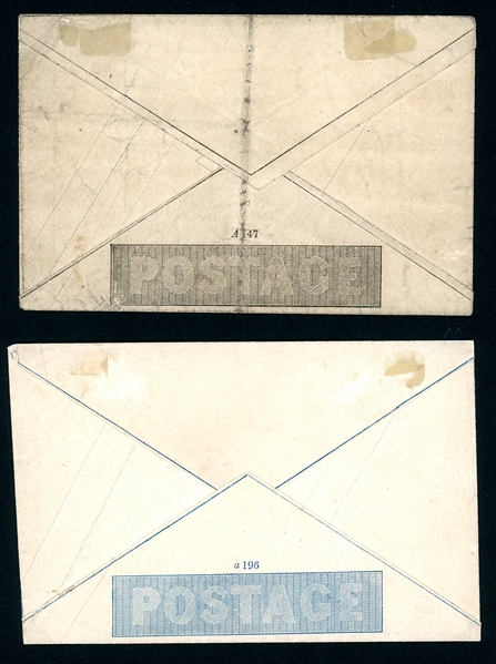 Great Britain Mulready Envelopes Unused Scott U1, U2 (SCV $900)