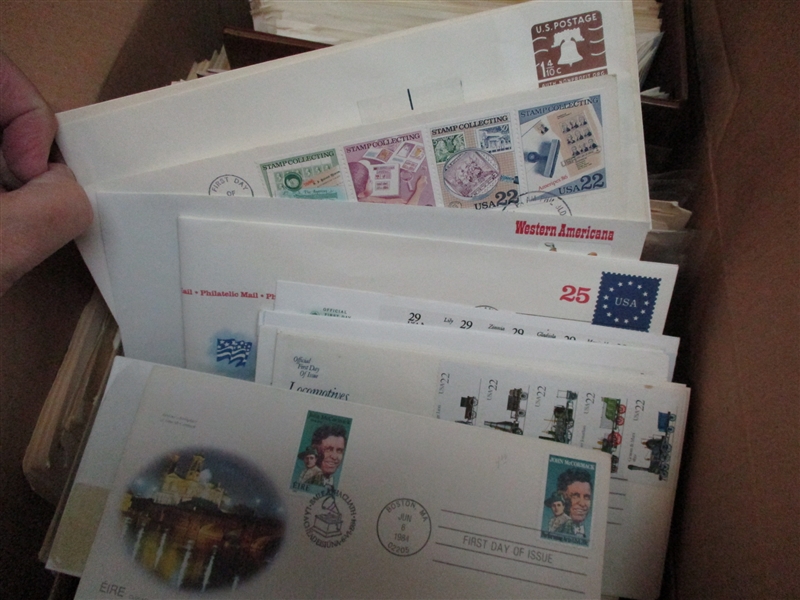 Large Box #3 Stamps and First Day Covers (Est $100-150)