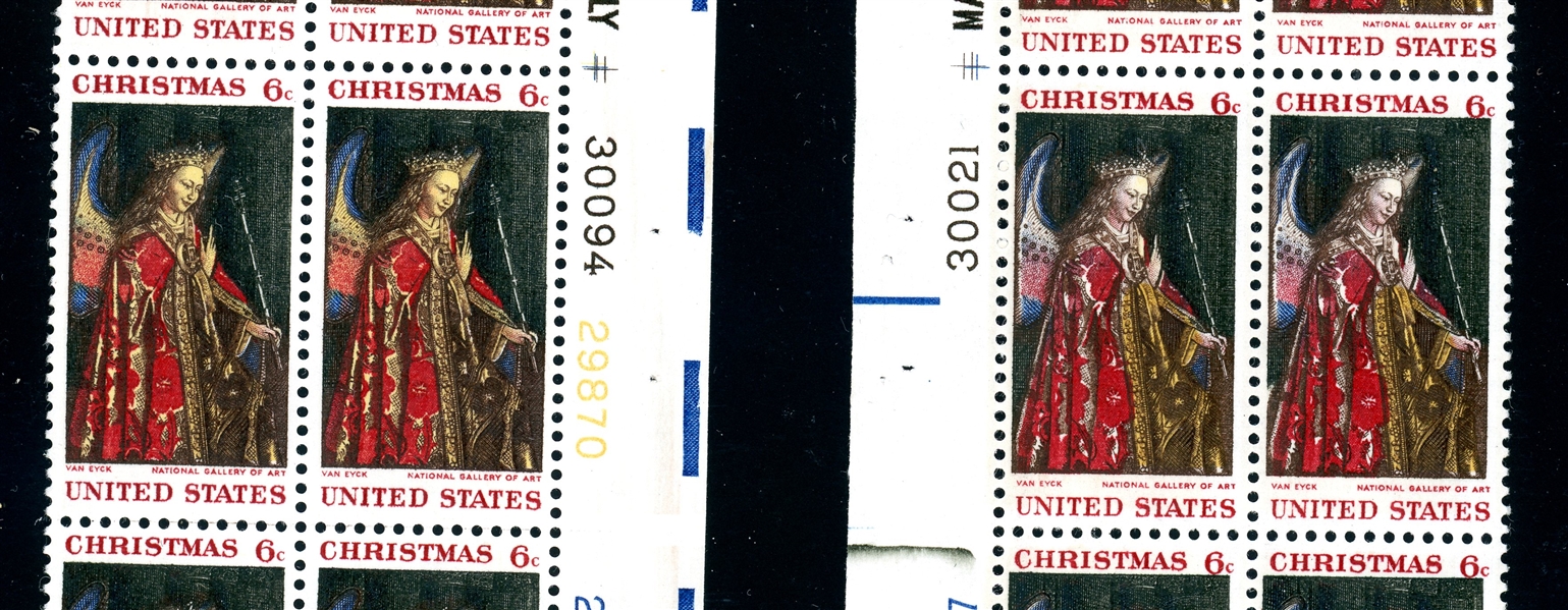 USA Scott 1363c MNH Plate Strip of 10, Yellow Missing Variety (SCV $600)