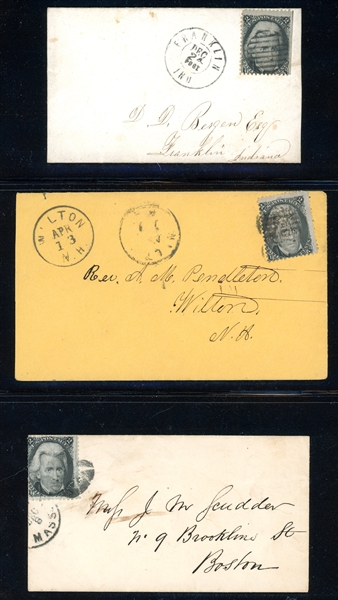USA 19th Century Covers with Scott 73 (Est $120-180)