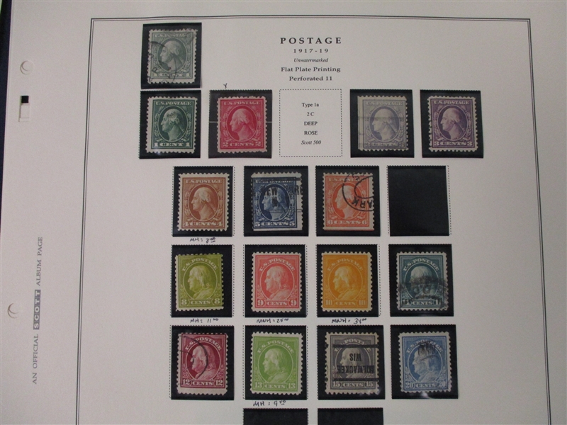 USA Washington-Franklin Collection on Scott Pages (Est $250-350)