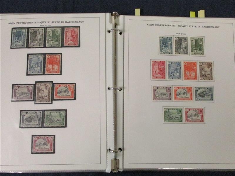 Aden Mint/Used Collection on Homemade Pages (Est $150-250)