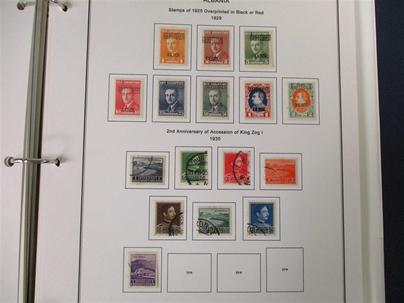 Albania Mint/Used Collection on Homemade Pages to 1990s (Est $600-900)