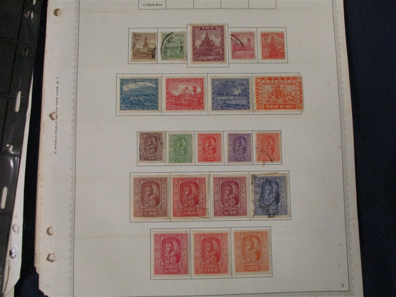 Nepal Collection on Minkus Pages to 1960's (Est $350-450)