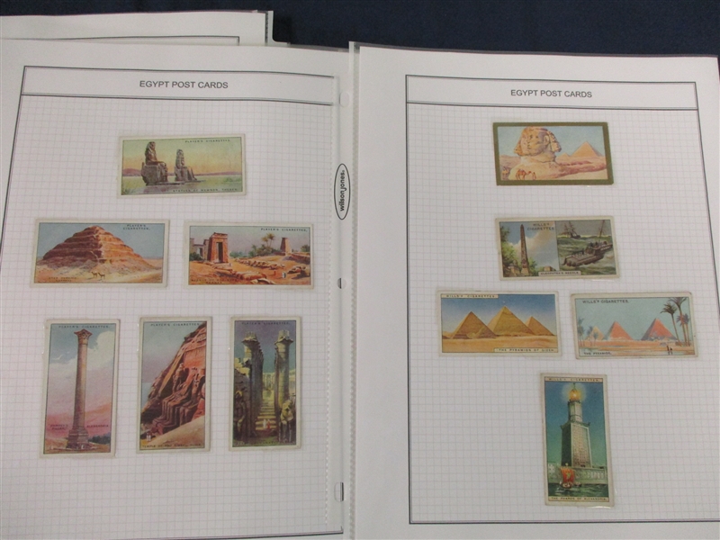 Postcard and Cigarette Card Group Neatly Mounted (Est $200-250)