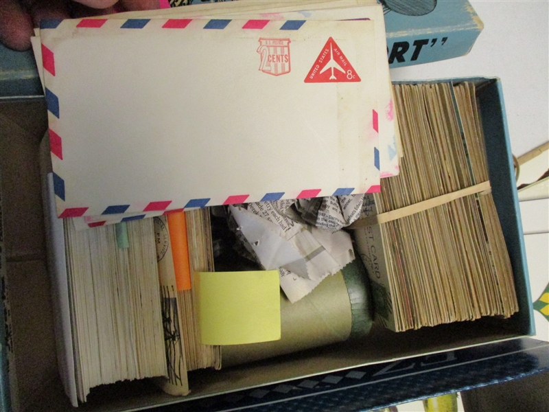 Large Box with Mostly US Postal Stationery (Est $150-200)
