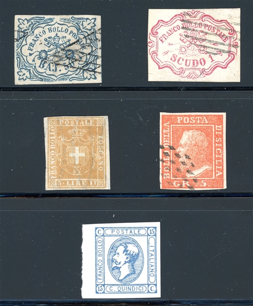 Italy and States Group of Stamps (Est $100-1000)