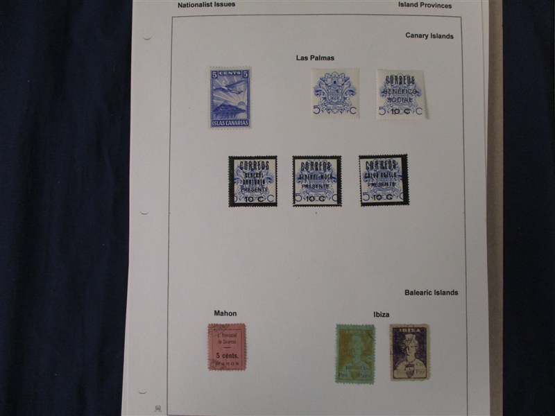 Local Tax Stamps of the Spanish Civil War Exhibit (Est $500-750)