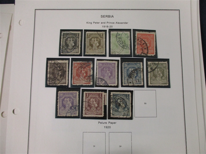 Serbia Mostly Unused Collection, 1866-1940's (Est $500-600)