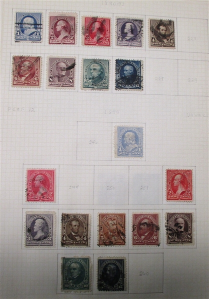 Nice US Collection on Homemade Pages (Est $150-180)