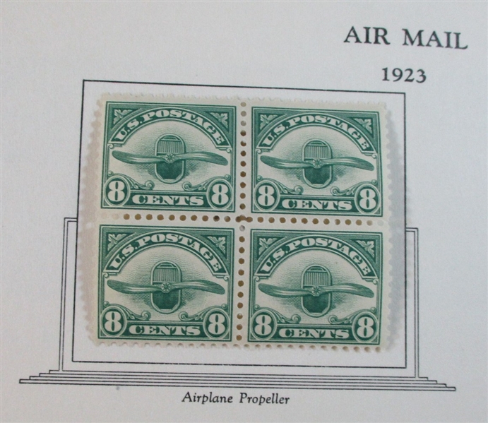 US Mostly Mint Old-Tyme Block of 4 Collection to 1952 (Est $450-600)