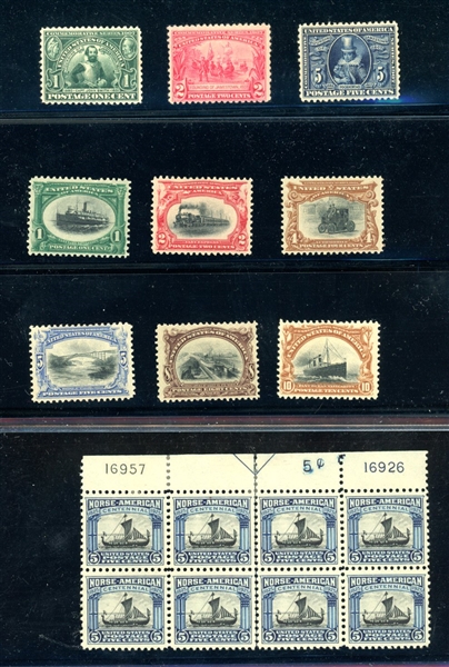 Early USA Commemorative Unused Sets (SCV $1781)