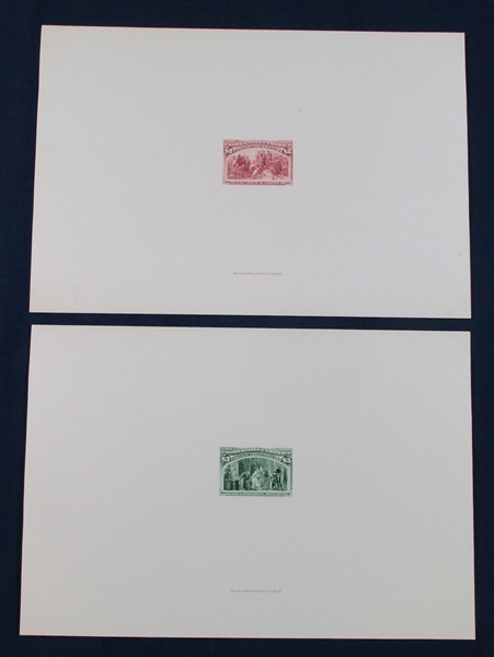 USA Scott 230-245 Columbians - Complete Set of Large Die Proofs (SCV $7000)