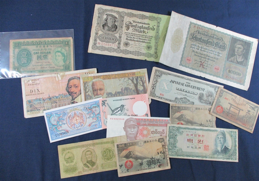 China Currency Notes with Others (Est $90-120)