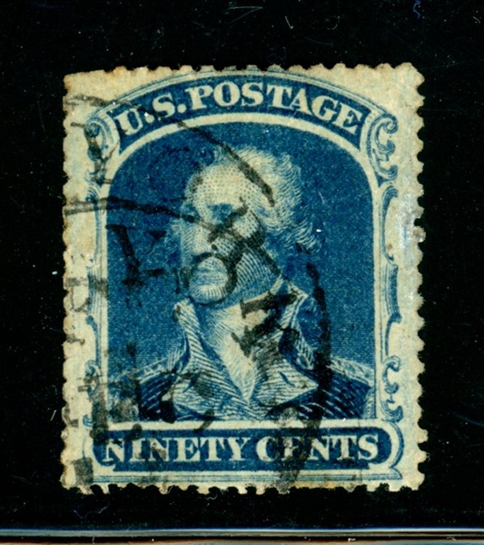 USA Scott 39 Used, 1860 90¢ Washington, 2023 Crowe Certificate (SCV $10000)