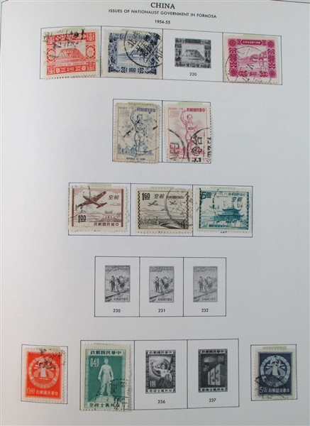 China/Republic of China Collection in Minkus Album to 1971 (Est $250-300)