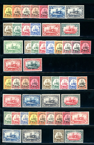 German Colonies Mint Collection - Kaiser Yachts (SCV $1150+)
