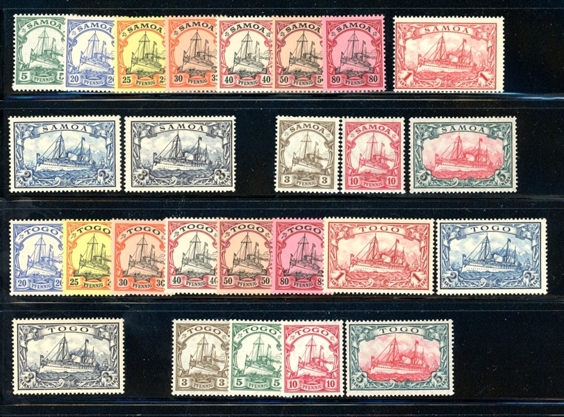 German Colonies Mint Collection - Kaiser Yachts (SCV $1150+)