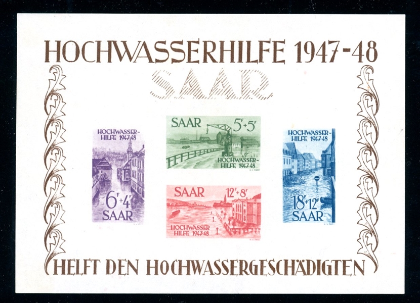 Germany Saar B64a, CB1 Unused Souvenir Sheets (SCV $650)