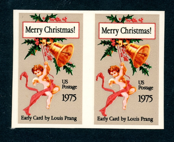 USA Scott 1580a Imperf Pair, MNH, 1975 Christmas (SCV $85)
