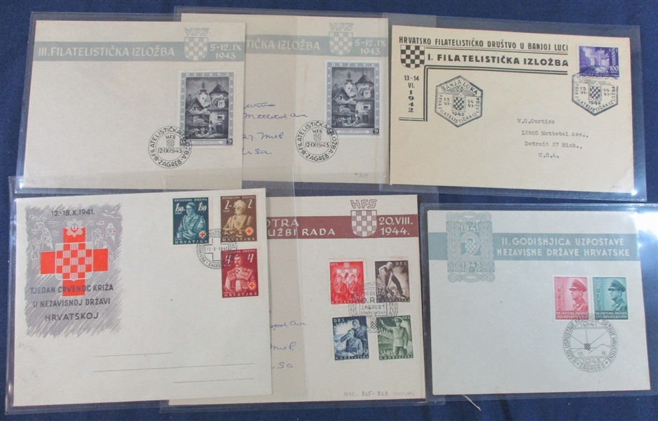 Croatia 1940's First Day Cover Group (Est $200-300) 
