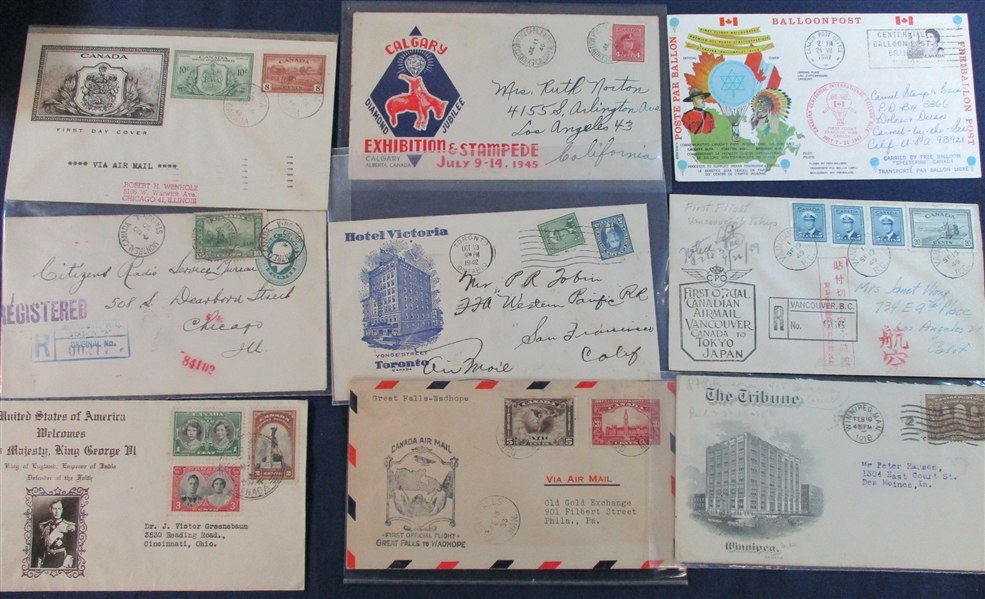 Canada Cover Accumulation, 200+, Nice Variety (Est $200-300)