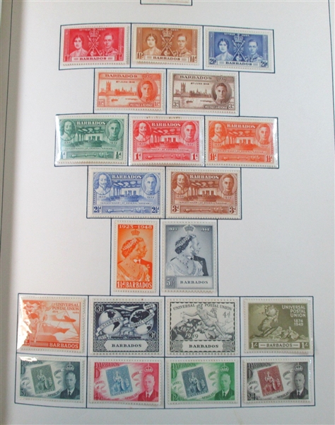 Barbados Mint Collection on Homemade Pages, 1938-1970's (Est $300-400)