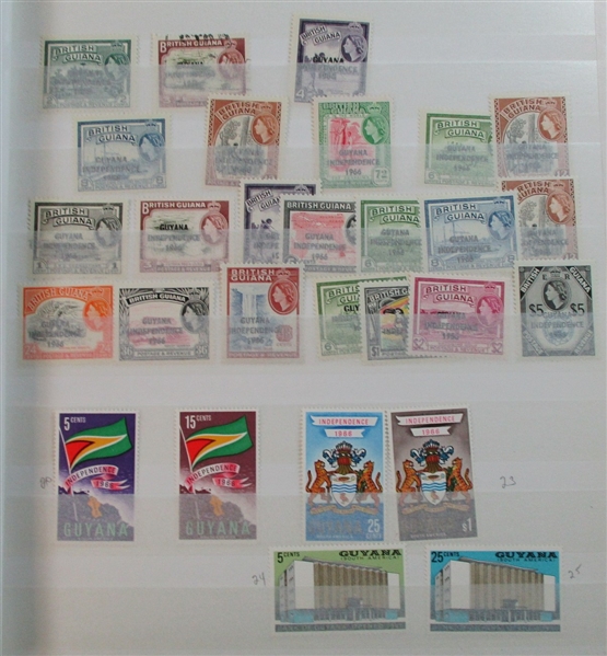 Guyana Collection in Stockbook, Mostly Unused (Est $40-60)