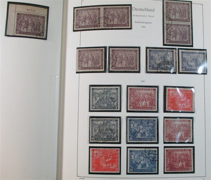GDR DDR Used Collection in 5 KaBe Albums (Est $350-450)