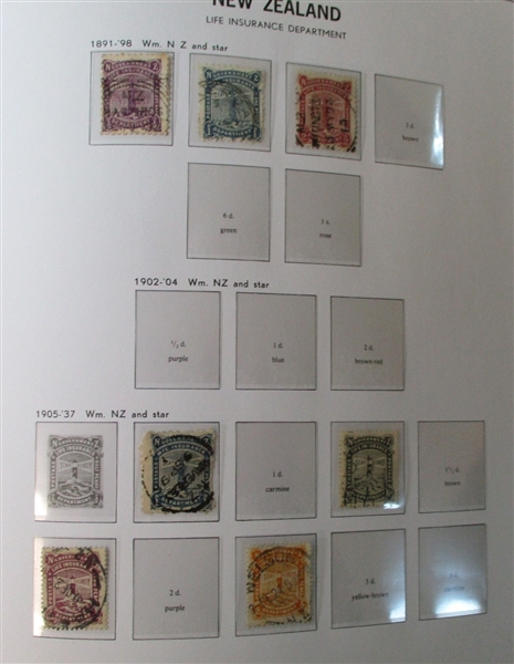 New Zealand Collection in 3 Hingeless Davo Albums to 1995 (Est $500-600)