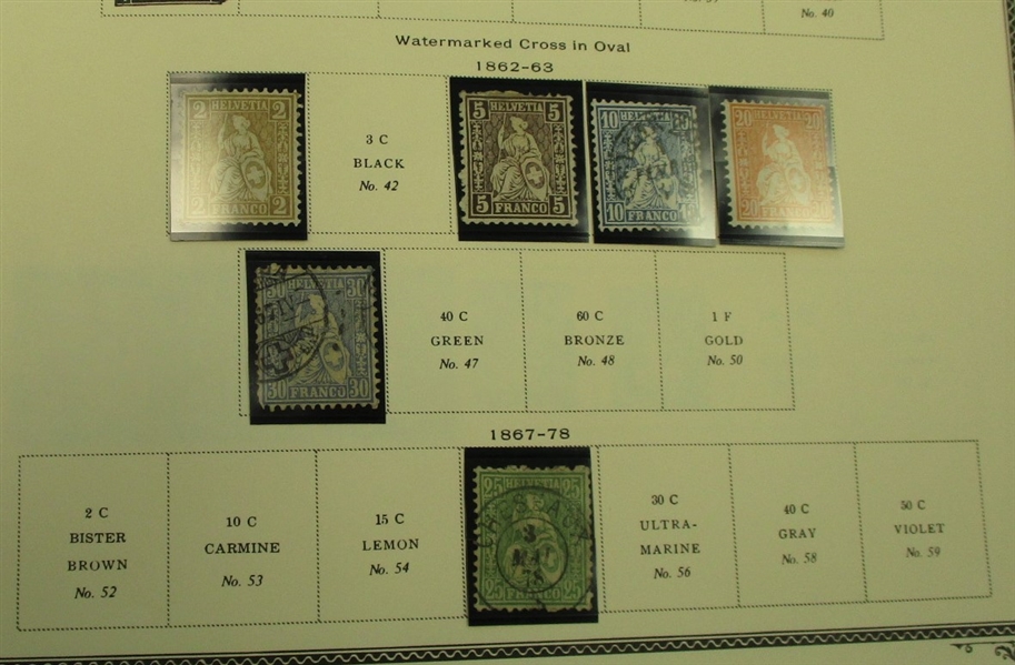 Switzerland Mostly Used Collection in Scott Specialty with Slipcase to 1995 (Est $100-150)