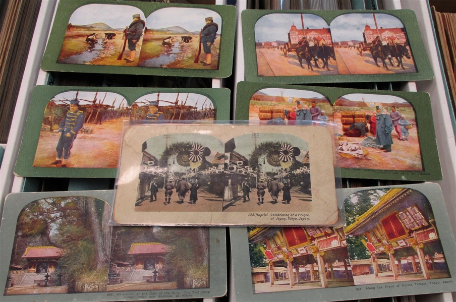 Stereoview Cards - Over 850 - Many Topics and Countries (Est $400-500)