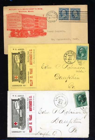 Early Train Related Advertising Cover Accumulation (Est $75-150)
