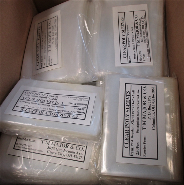 Large Box of Clear Poly Sleeves  (Est $200-300)