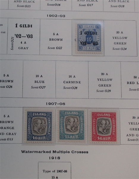 Iceland Wonderful Mint Collection in Scott Specialty Album to 2008 (Est $300-400)