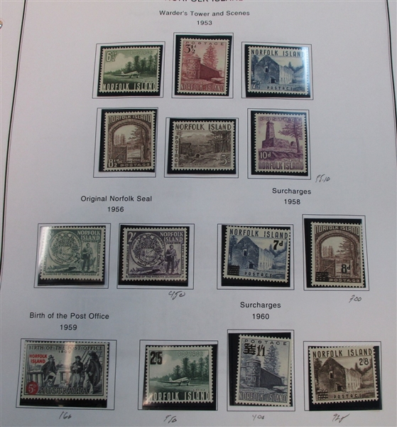 Norfolk Island Mostly Mint Collection on Pages to 2009 (Est $100-120)