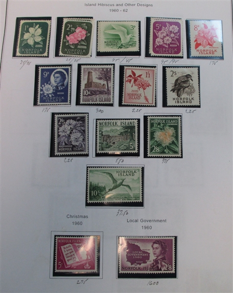 Norfolk Island Mostly Mint Collection on Pages to 2009 (Est $100-120)