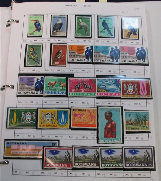 Botswana Mint/Used Collection on Pages to the 2011 (Est $200-300)