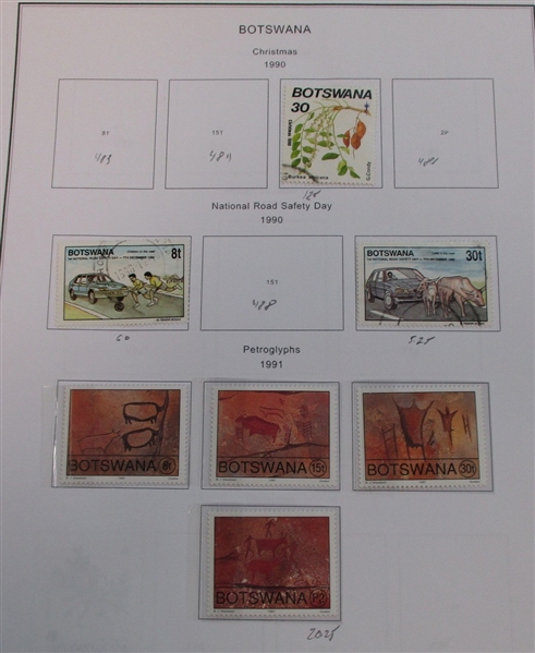 Botswana Mint/Used Collection on Pages to the 2011 (Est $200-300)