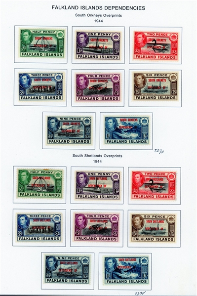 Falkland Islands Dependencies Mostly Mint Collection (SCV $450)