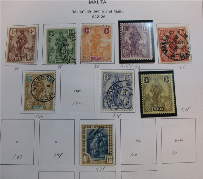 Malta Early to Modern Mint and Used Collection (Est $350-450)