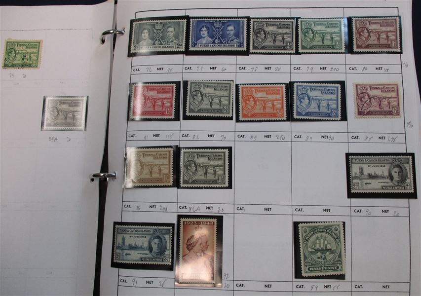 Turks and Caicos Islands Mostly Mint Collection (Est $200-300)