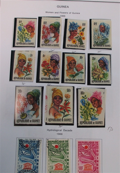Guinea Collection on Album Pages in Binder to Late 1990's (Est $75-100)