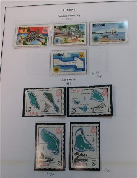 Kiribati Mint and MNH Collection to 2008 (SCV $450+)