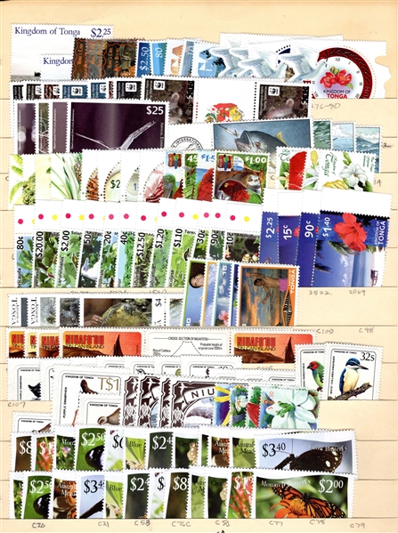 Tonga Modern MNH Lot on Stockpages (SCV $1300)