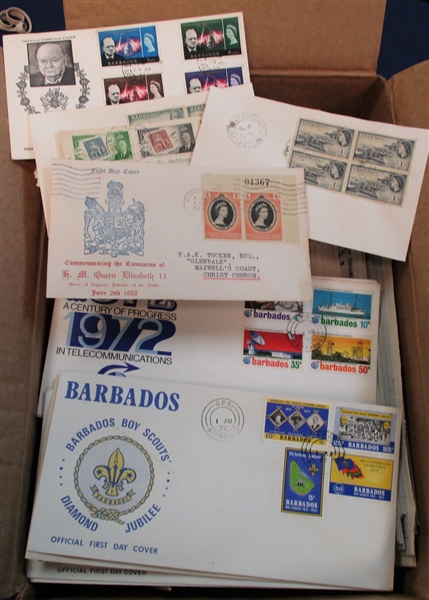 Barbados Box of Over 400 First Day Covers (Est $150-200)
