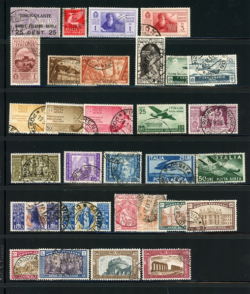 Italy - All Different Used Semi-Postals and Airmails (SCV $694)