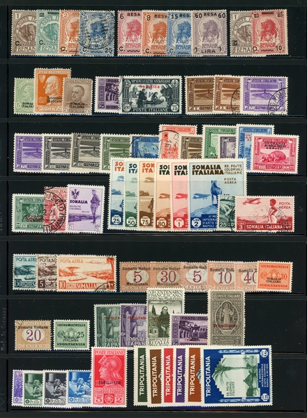 Italian Colonies, Somalia, Tripolitania - All Different Mint and Used (SCV $1100)
