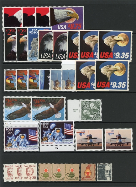 USA MNH High Value Postage Lot (Face $259)